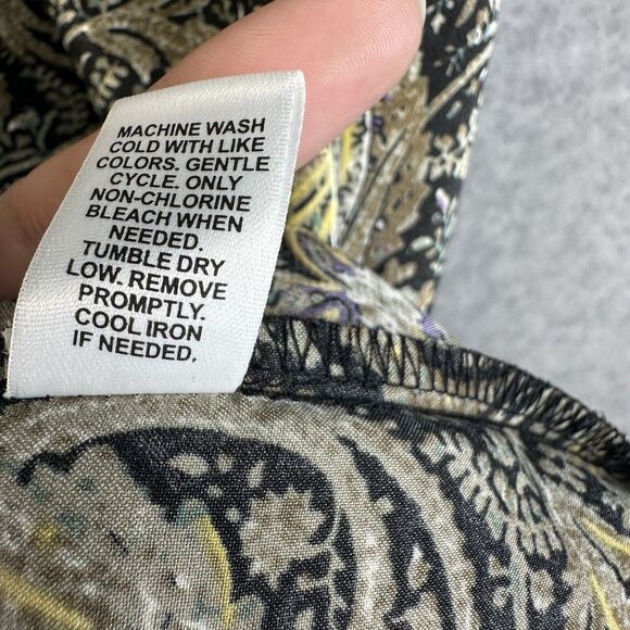 Vintage Cato Y2k Satin Paisley Halter Top Gold Satin Womens Small Tank Top Blous - Picture 5 of 8